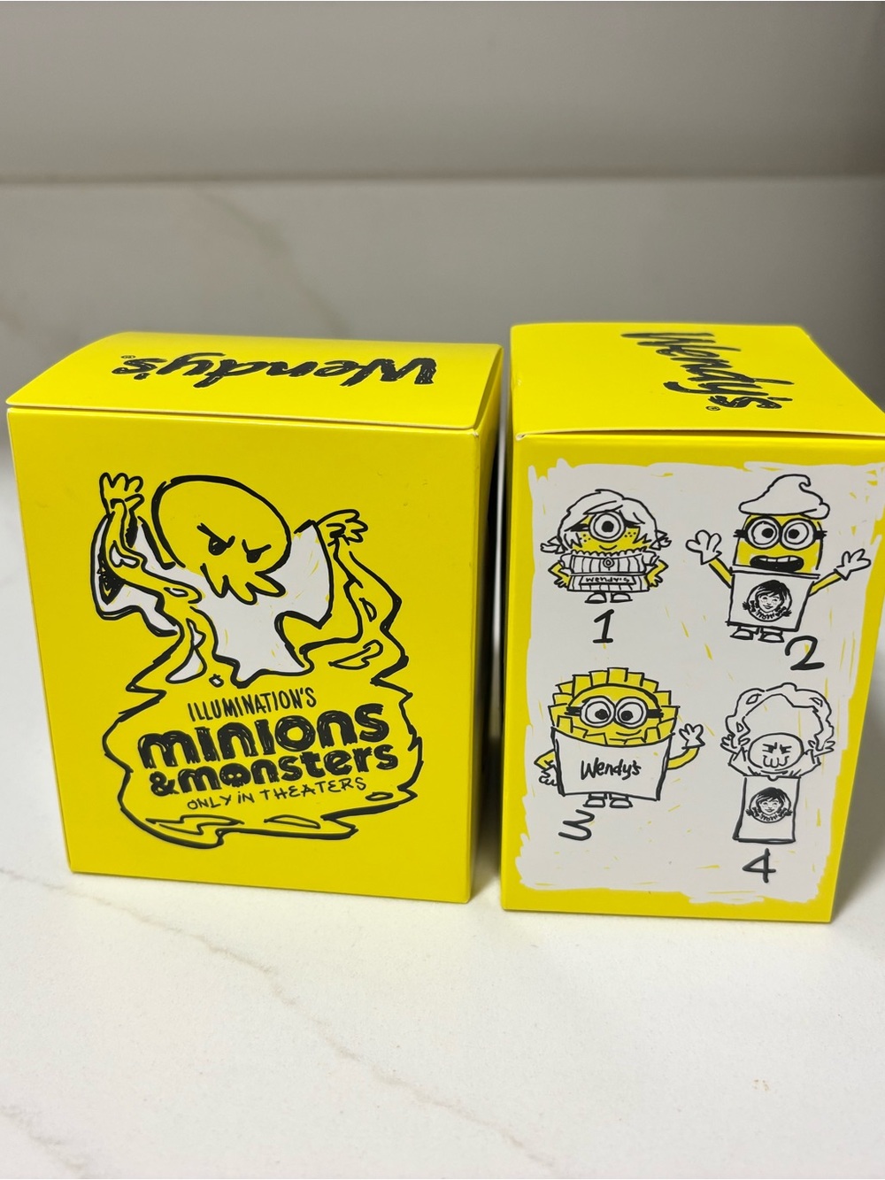 Two Illumination's Minions & Monsters Wendy's Mystery Box - Bright Yellow